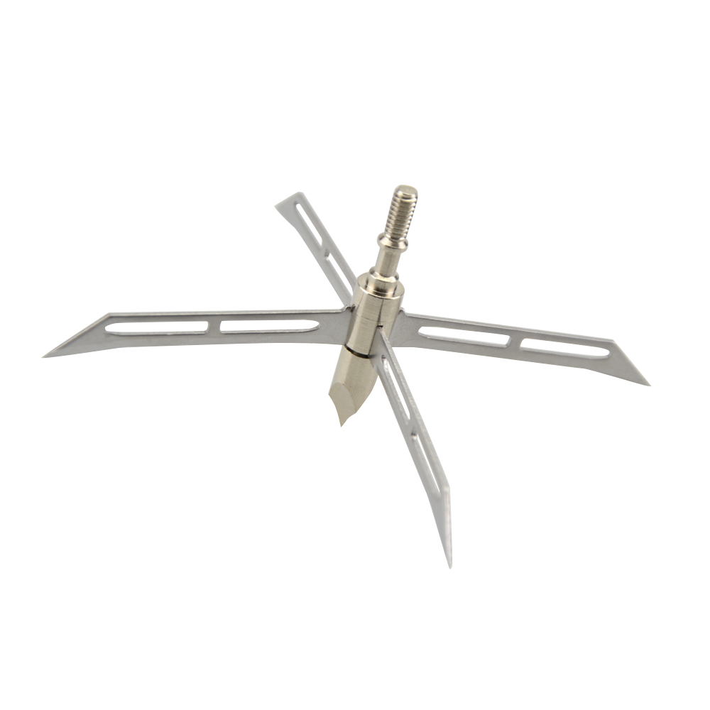 4-Blade Decapitation Hunting Broadheads (12pcs) – 186 Grain Stainless Steel