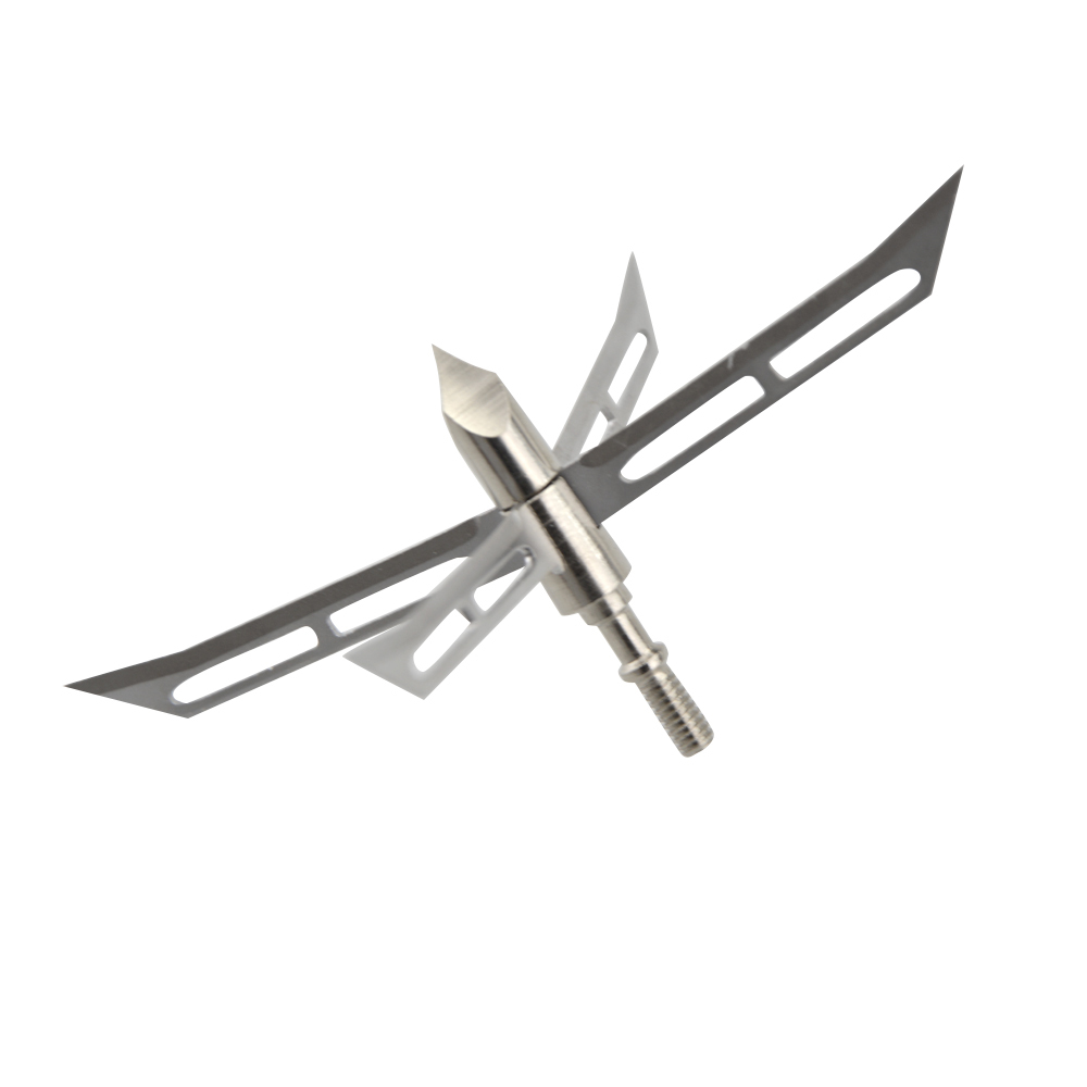 4-Blade Decapitation Hunting Broadheads (12pcs) – 186 Grain Stainless Steel
