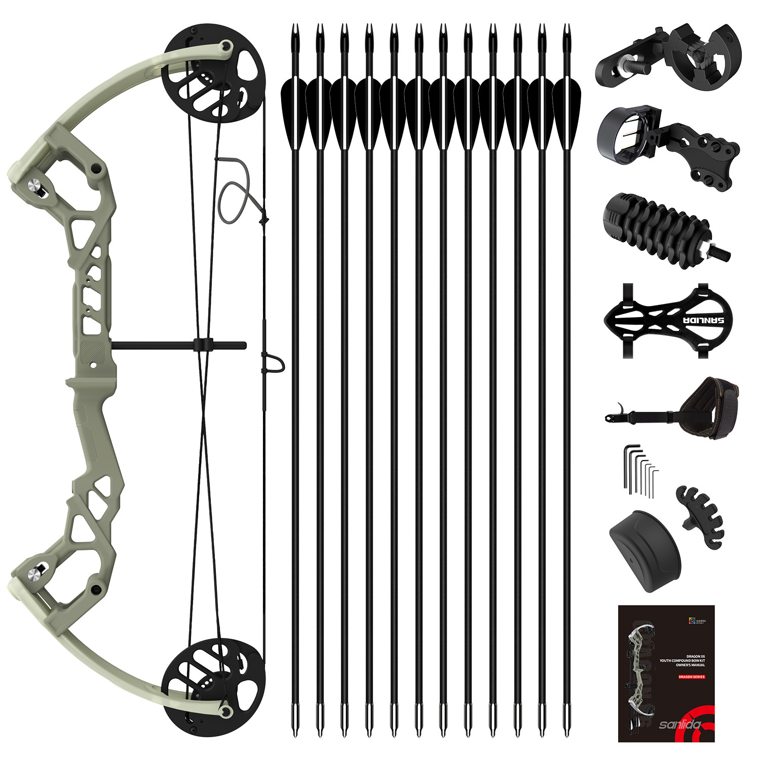 SANLIDA ARCHERY Dragon X6 Youth Compound Bow Kit