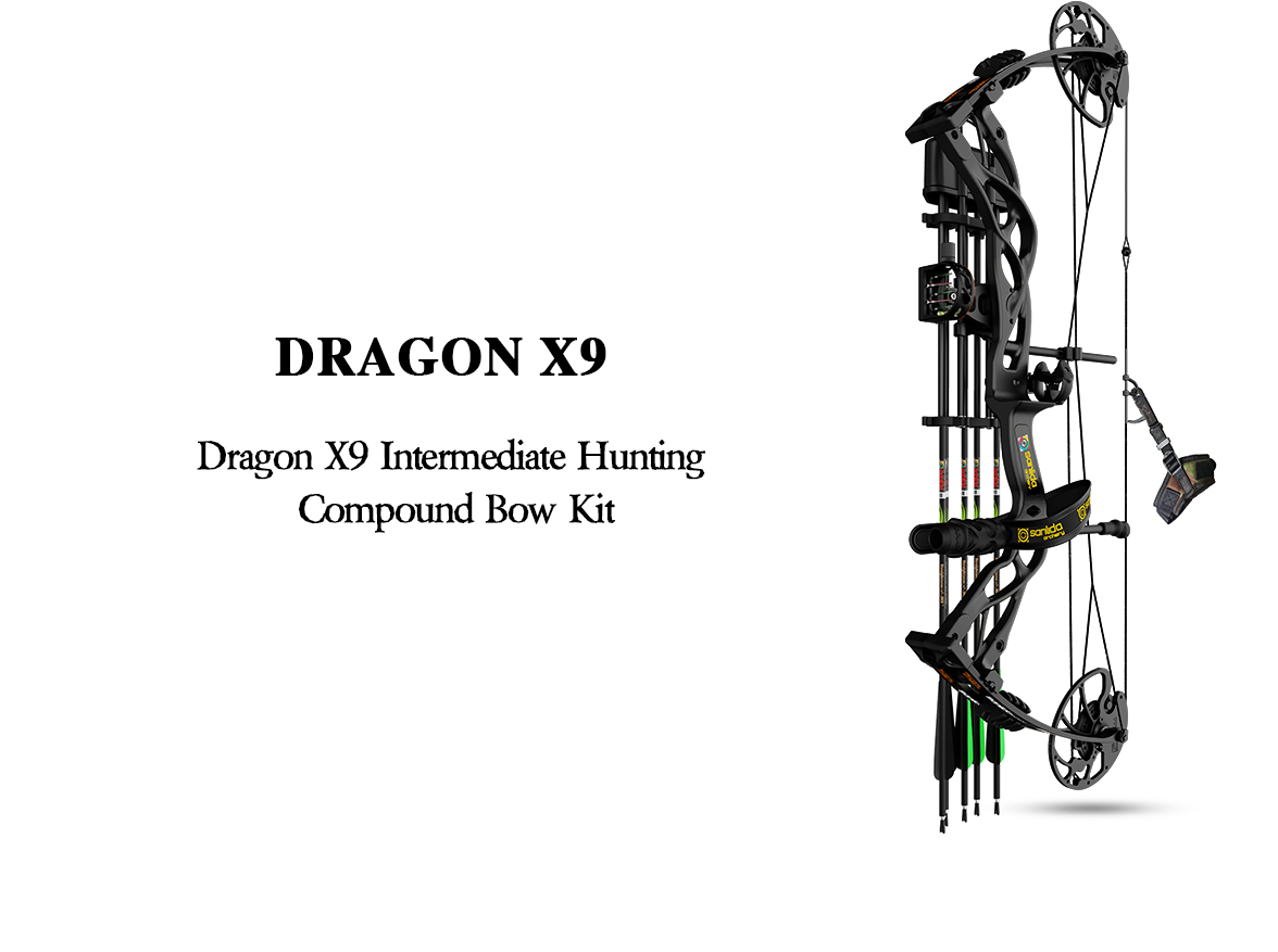 SANLIDA ARCHERY Dragon X9 Intermediate Hunting Compound Bow Pro Kit