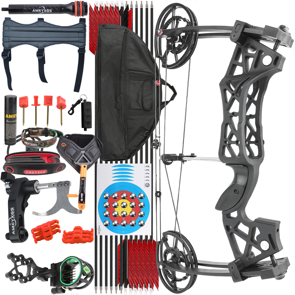 Dual Use Compound Bow CNC 40-65lbs Carbon Arrows Steel Platform