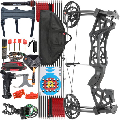 Dual Use Compound Bow CNC 40-65lbs Carbon Arrows Steel Platform