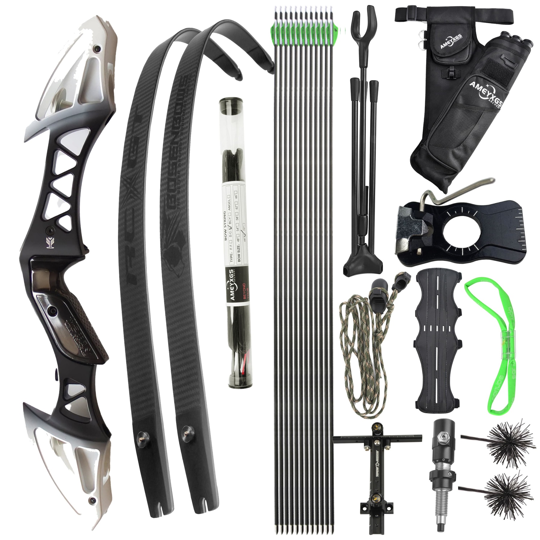 FENGYU Archery ILF Takedown Recurve Bow 22-60LBS Set Shooting