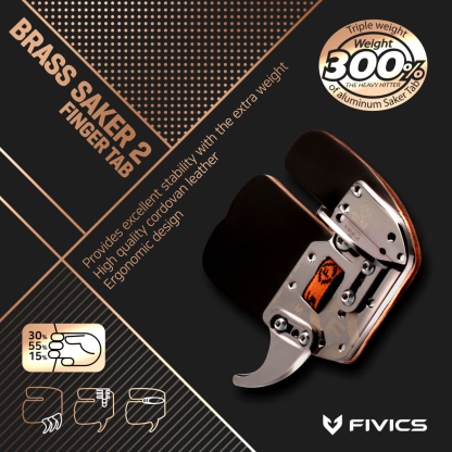 FIVICS Archery Brass Saker1 2  Finger Tab