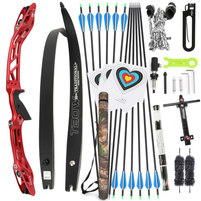 FIVICS Recurve Bow Arrows Set RH Takedown Bow 20-65lbs Shooting Archery