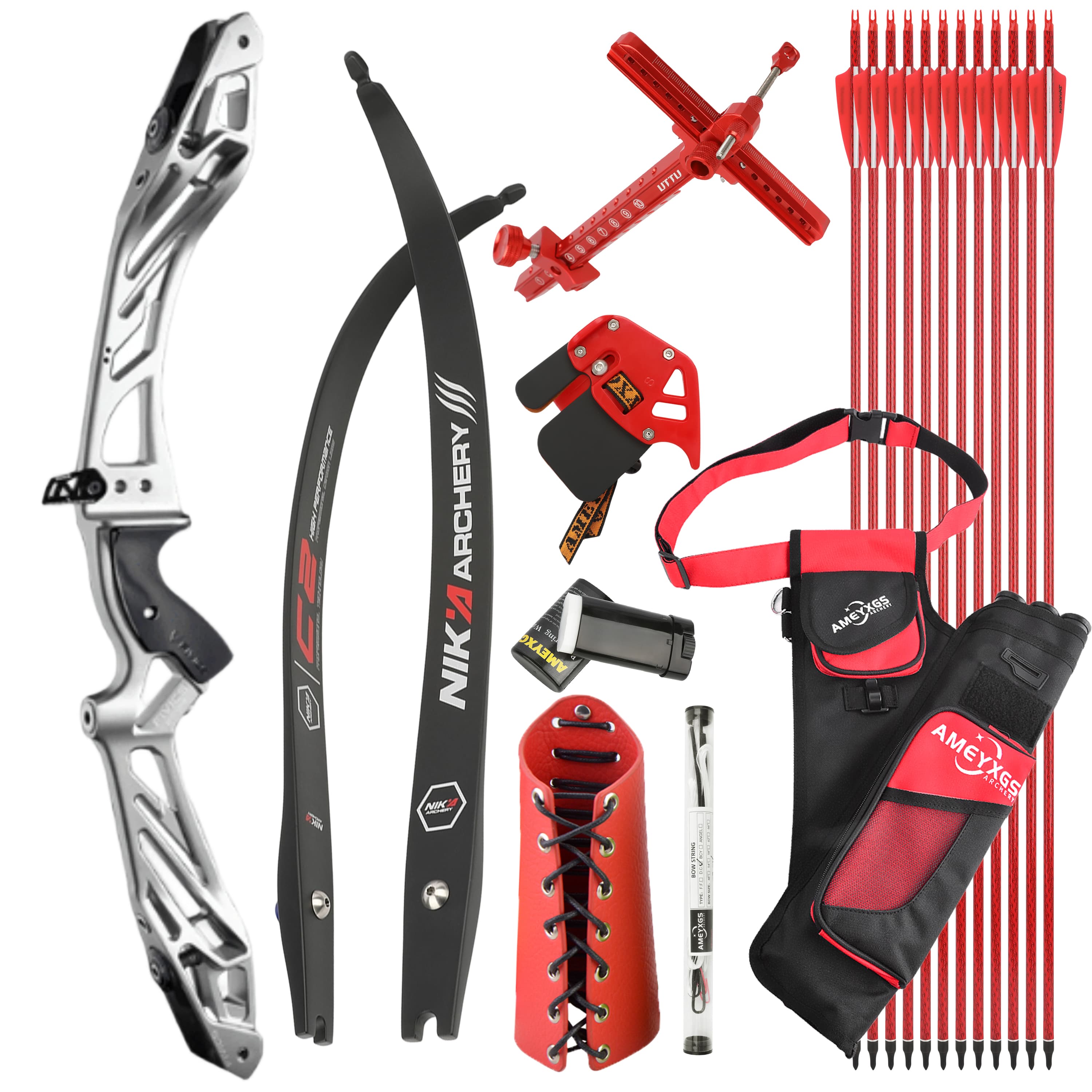 FIVICS Recurve Bow Kit 30-50bs Takedown Shooting Archery