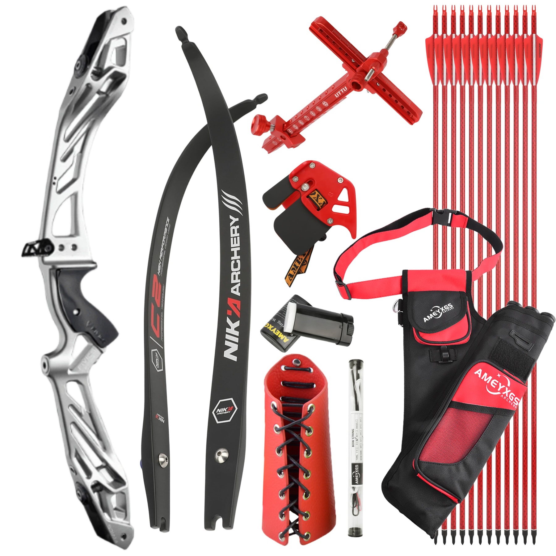 FIVICS Recurve Bow Kit 30-50bs Takedown Shooting Archery