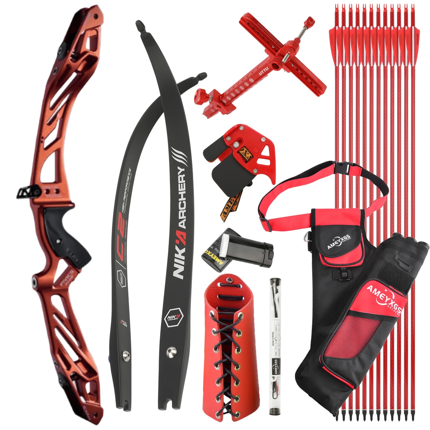 FIVICS Recurve Bow Kit 30-50bs Takedown Shooting Archery