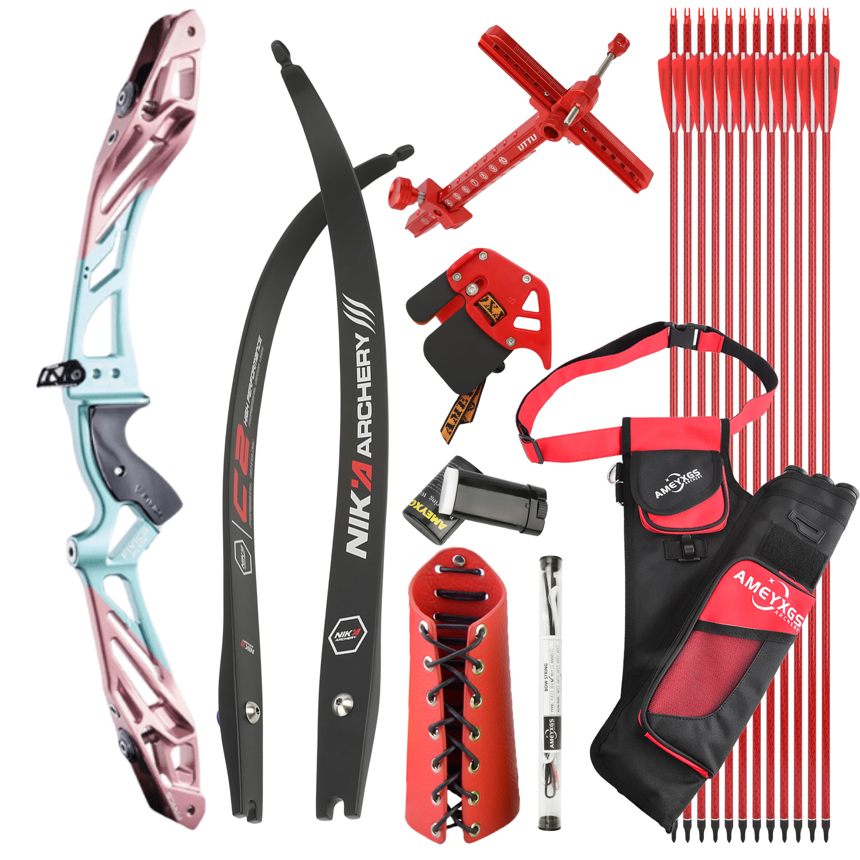 FIVICS Recurve Bow Kit 30-50bs Takedown Shooting Archery