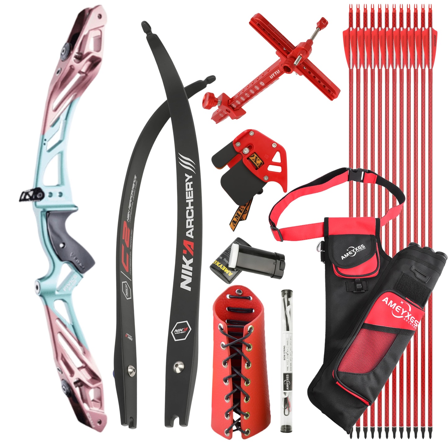 FIVICS Recurve Bow Kit 30-50bs Takedown Shooting Archery