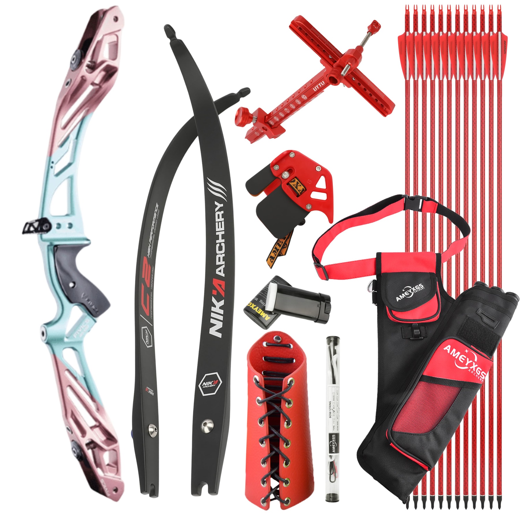 FIVICS Recurve Bow Kit 30-50bs Takedown Shooting Archery