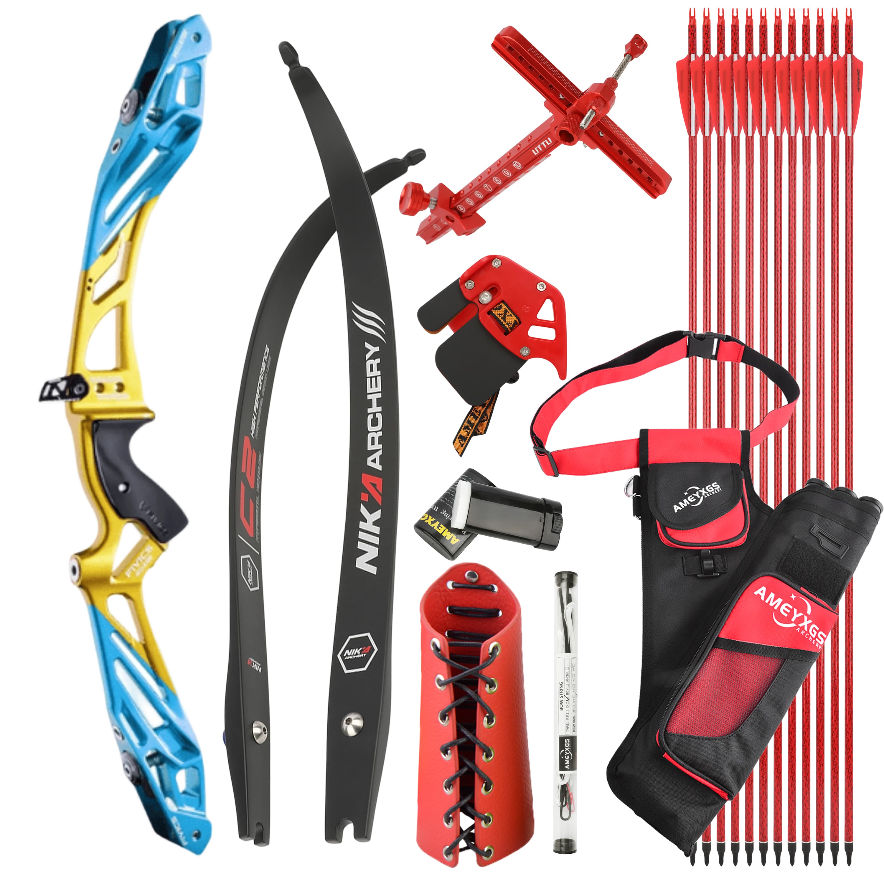 FIVICS Recurve Bow Kit 30-50bs Takedown Shooting Archery