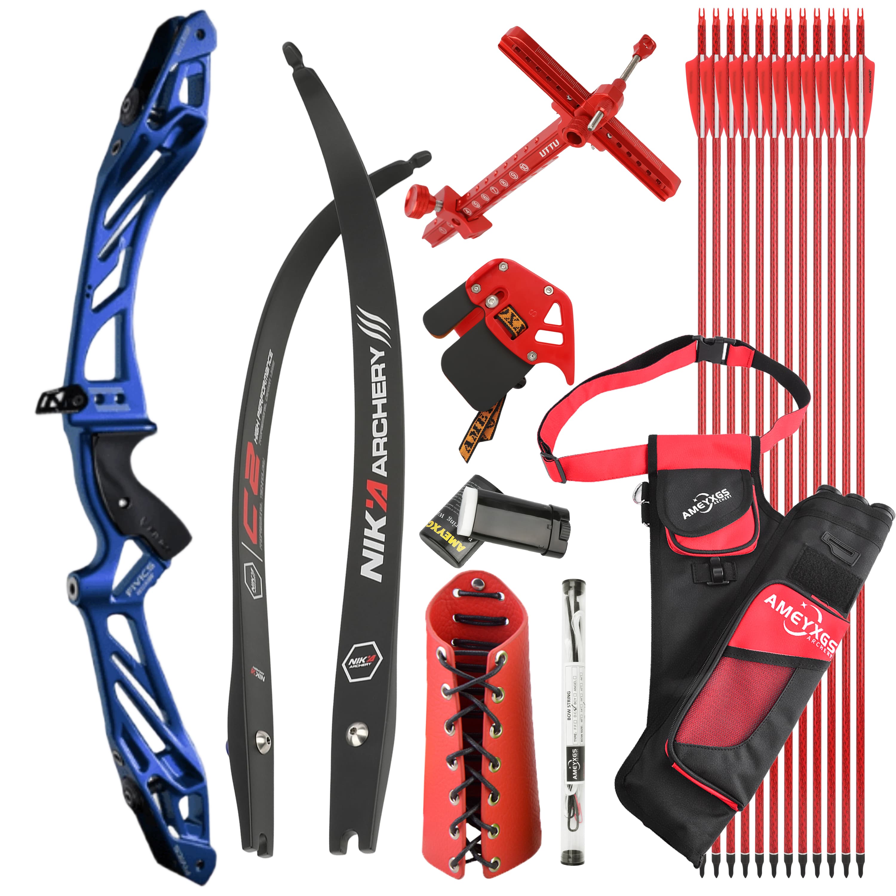 FIVICS Recurve Bow Kit 30-50bs Takedown Shooting Archery