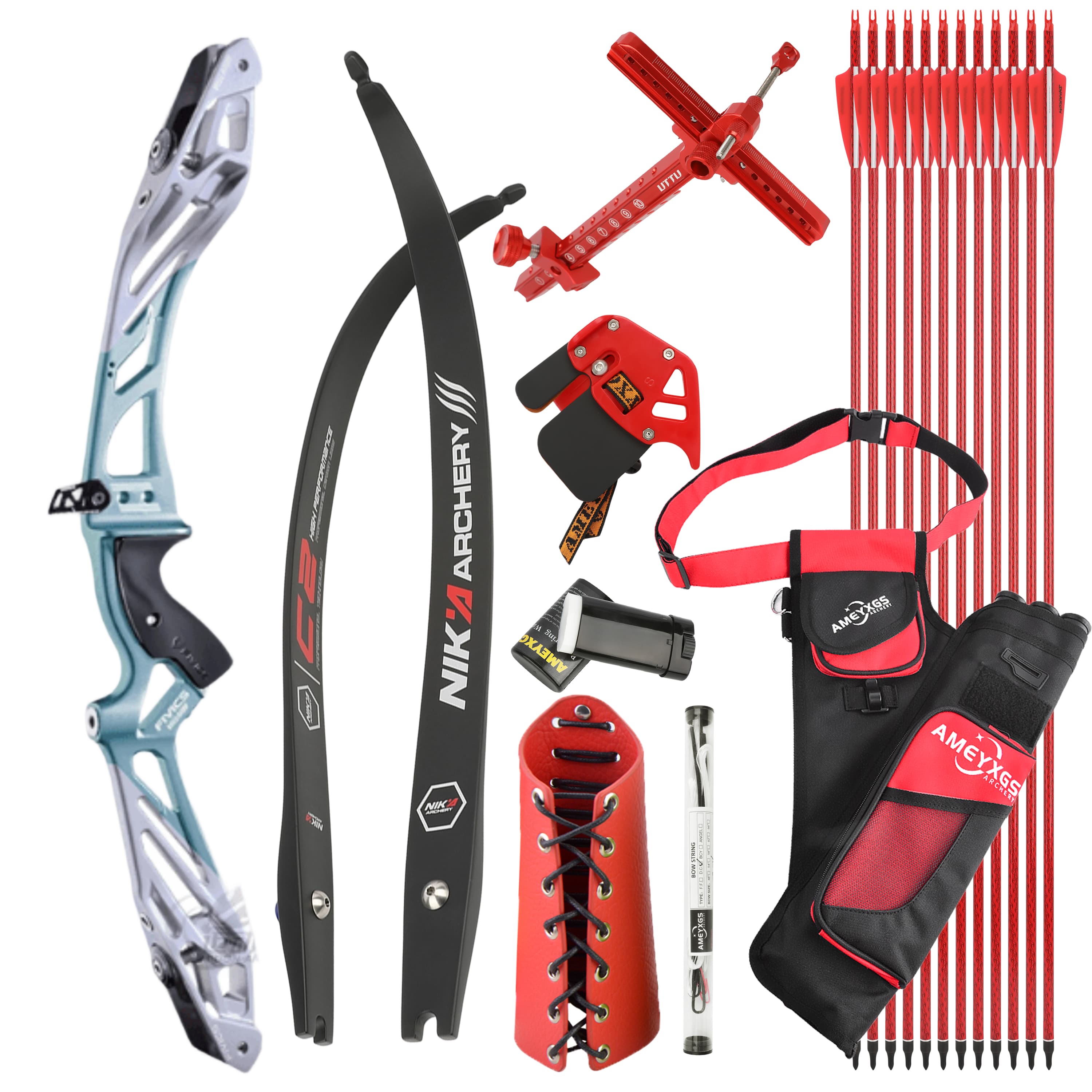 FIVICS Recurve Bow Kit 30-50bs Takedown Shooting Archery