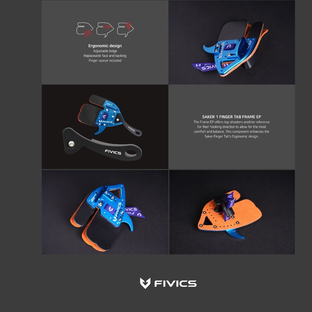 Fivics | Saker 1 Finger Tab for Outdoor Traning Olympic Archery 