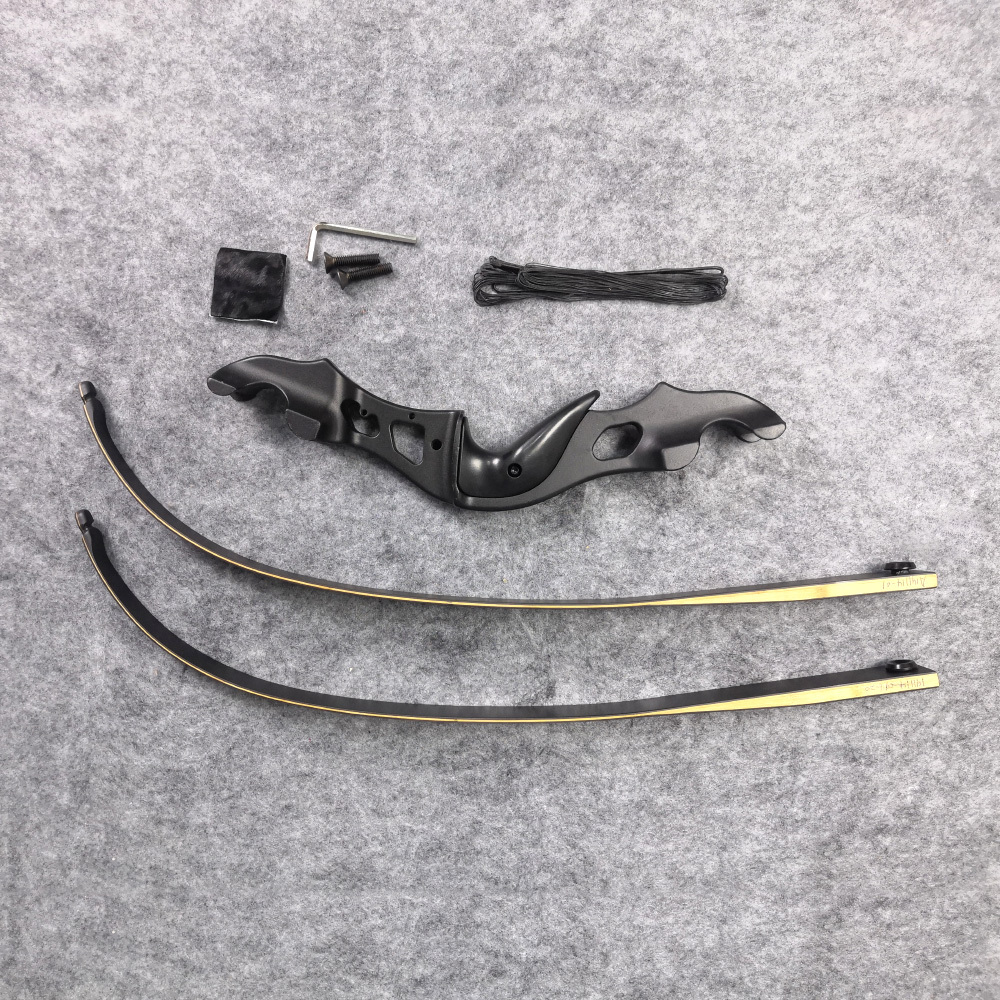 BLACK HUNTER 60" Hunting Recurve Bow 20–55lbs Metal Kit