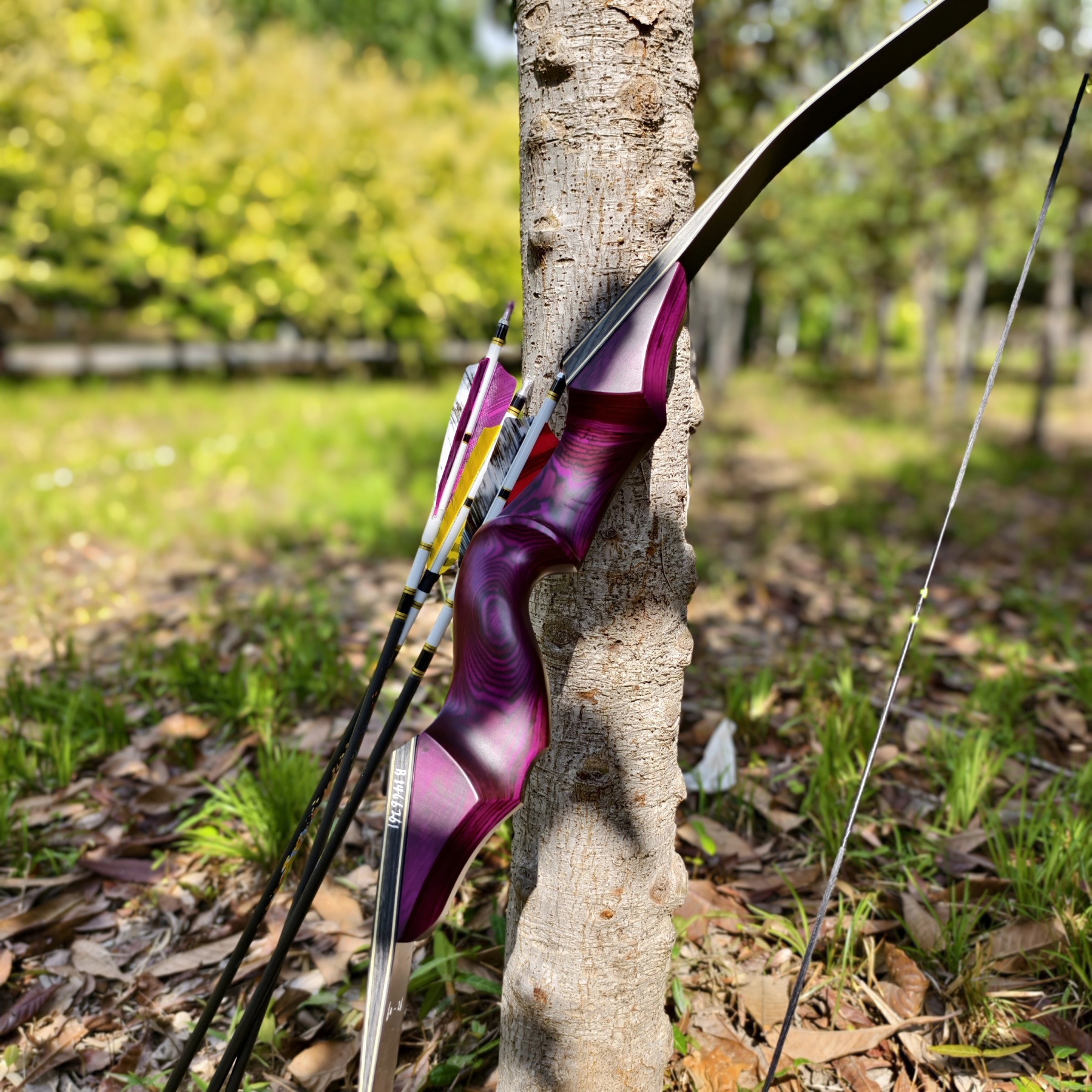 Blackhunter 60" Recurve Bow, 60 lbs, Purple, with Complete Archery Kit