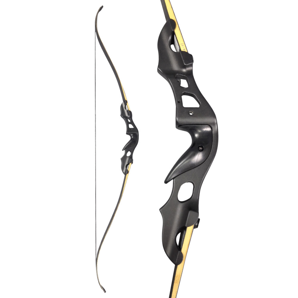 BLACK HUNTER 60" Hunting Recurve Bow 20–55lbs Metal Kit