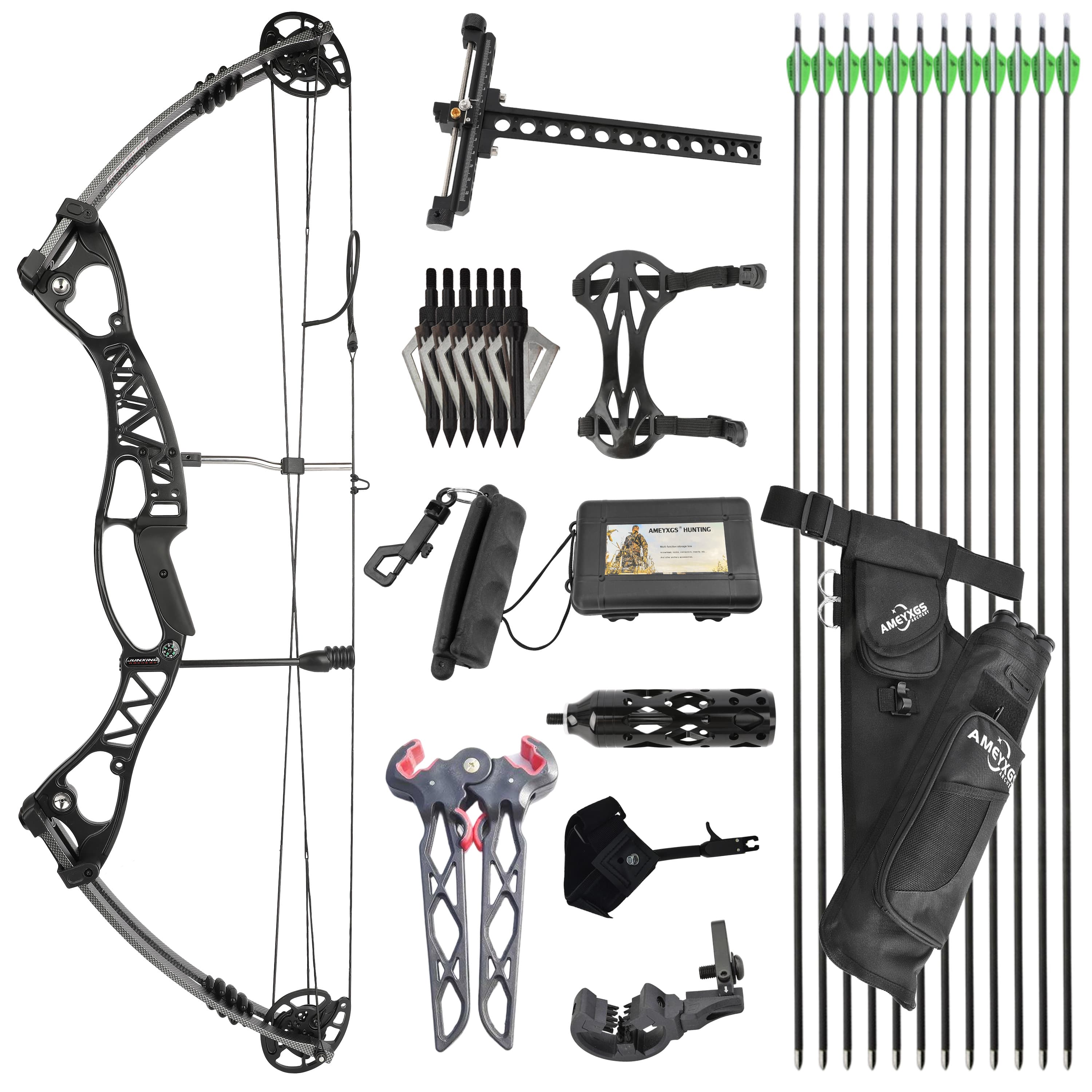 JUNIXNG Archery Compound Bow 40-60lbs Target Kit Hunting M106