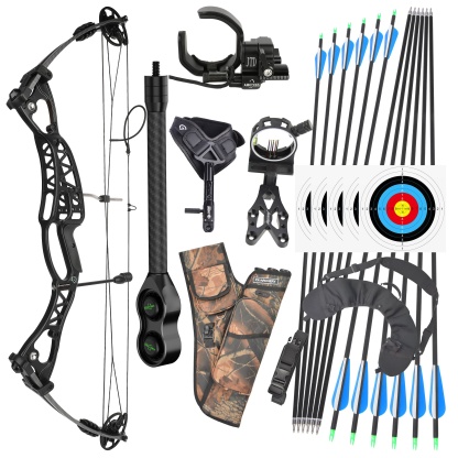 JUNIXNG Archery Compound Bow 40-60lbs Target Kit Hunting M106