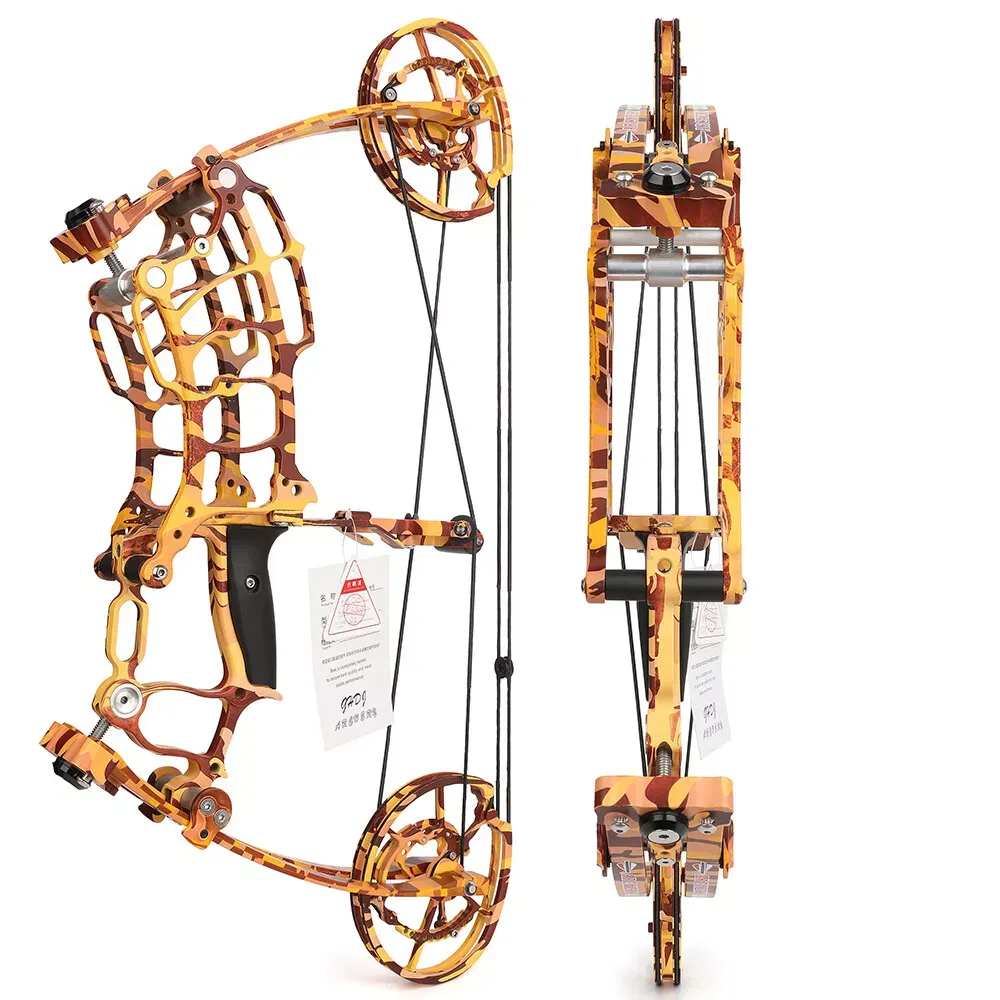  30-70lbs Compound Bow Steel Ball Arrows Dual-use Hunting Fishing Archery RH LH