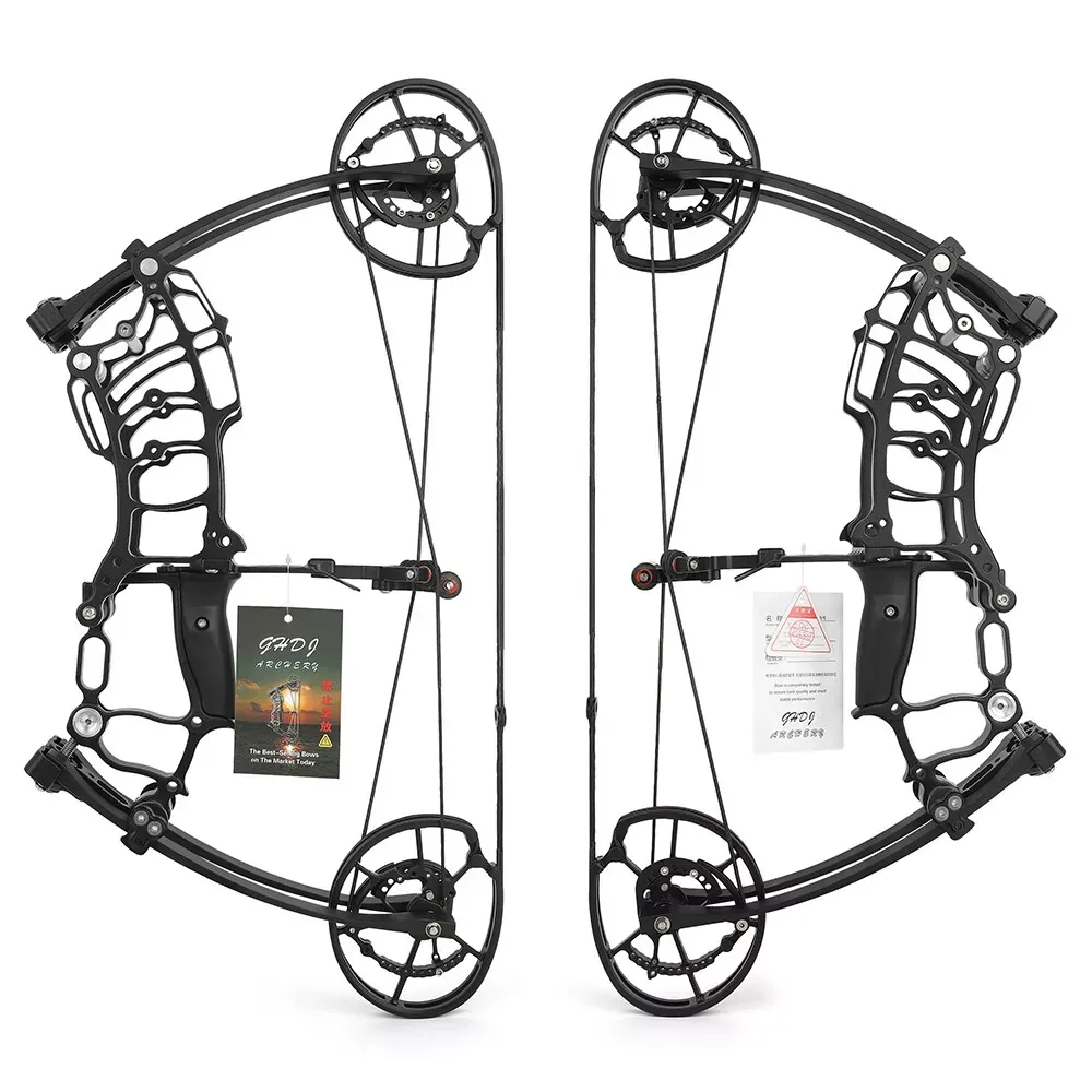  30-70lbs Compound Bow Steel Ball Arrows Dual-use Hunting Fishing Archery RH LH