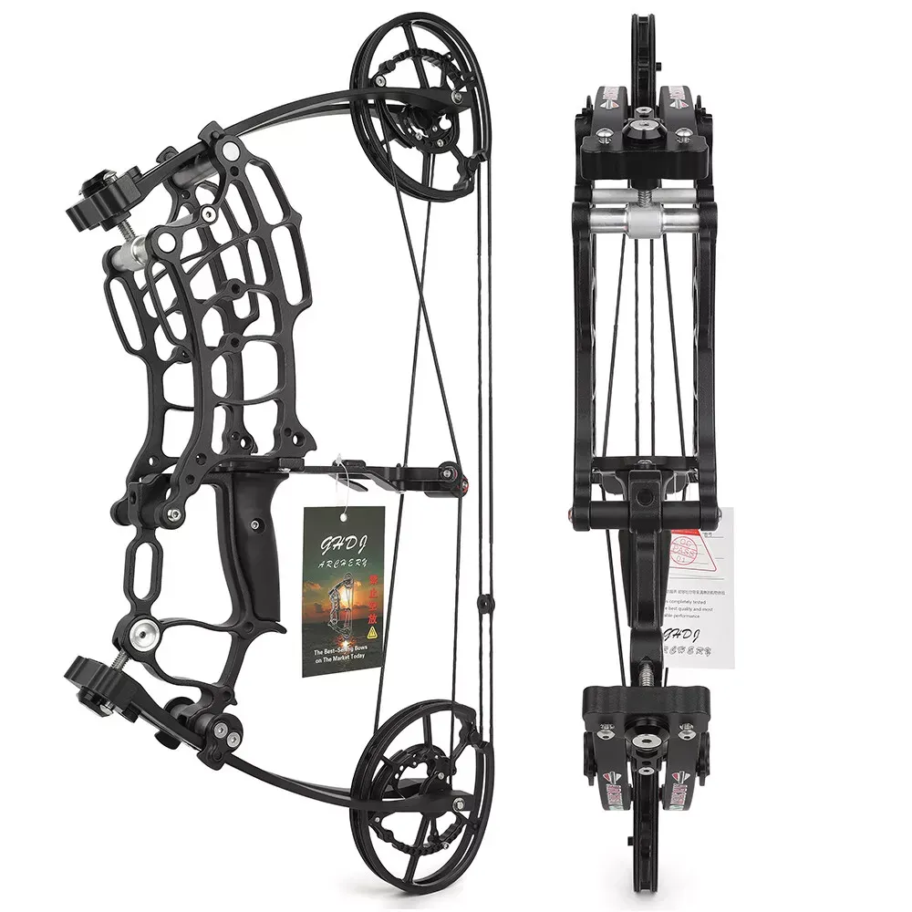  30-70lbs Compound Bow Steel Ball Arrows Dual-use Hunting Fishing Archery RH LH