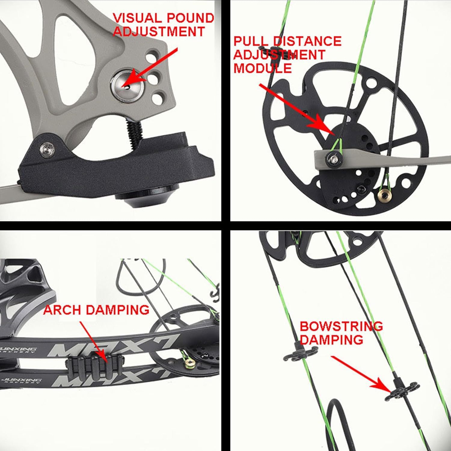 Junxing M129 Compound Bow Military Green Bow & Arrow Set