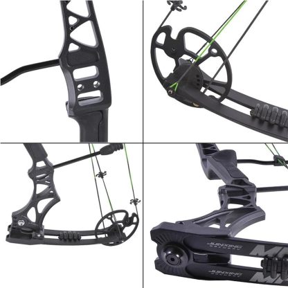 JUNXING ARCHERY M129 Compound Bow 320fps 30-70lbs for Shooting Hunting