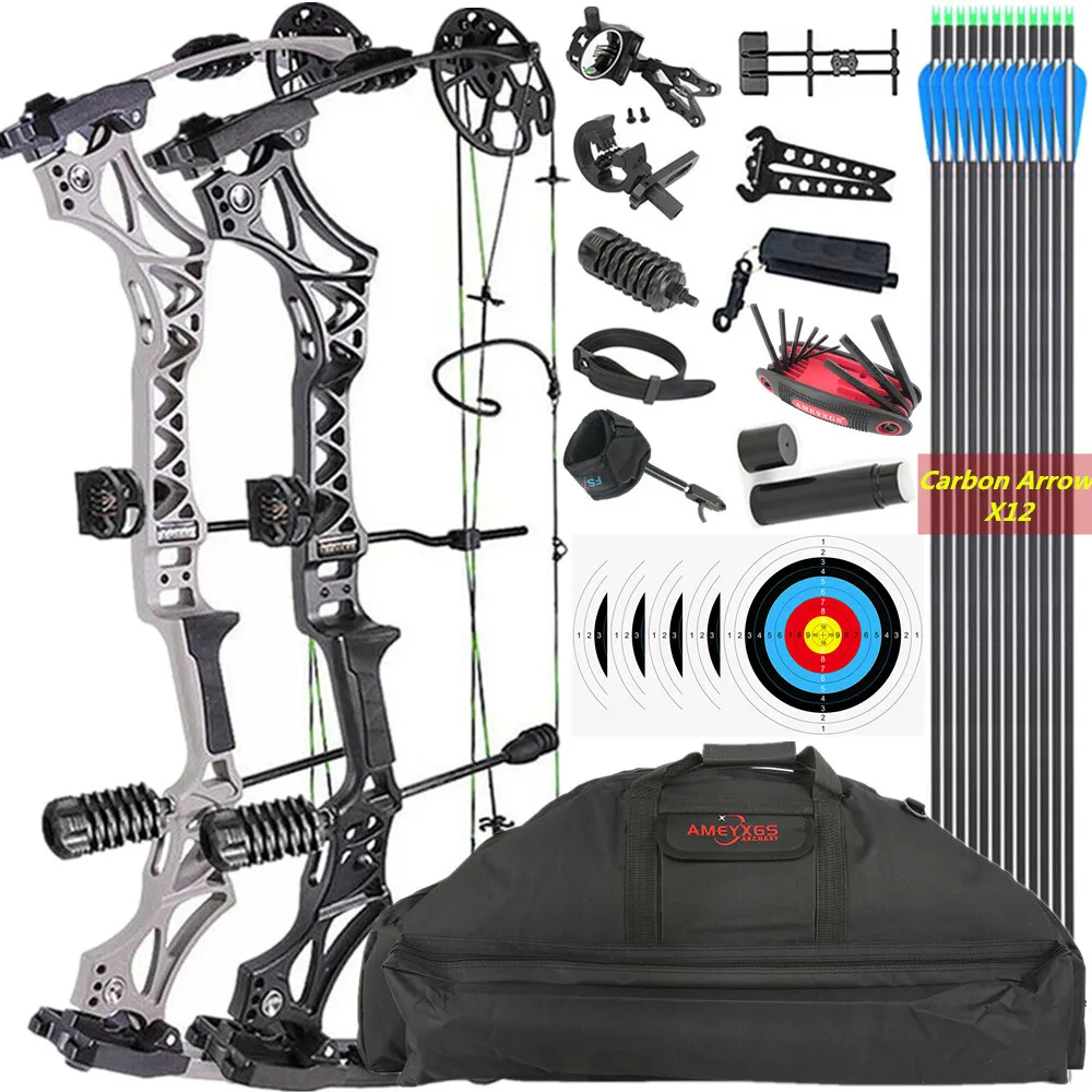 JUNXING ARCHERY M129 Compound Bow 320fps 30-70lbs for Shooting Hunting