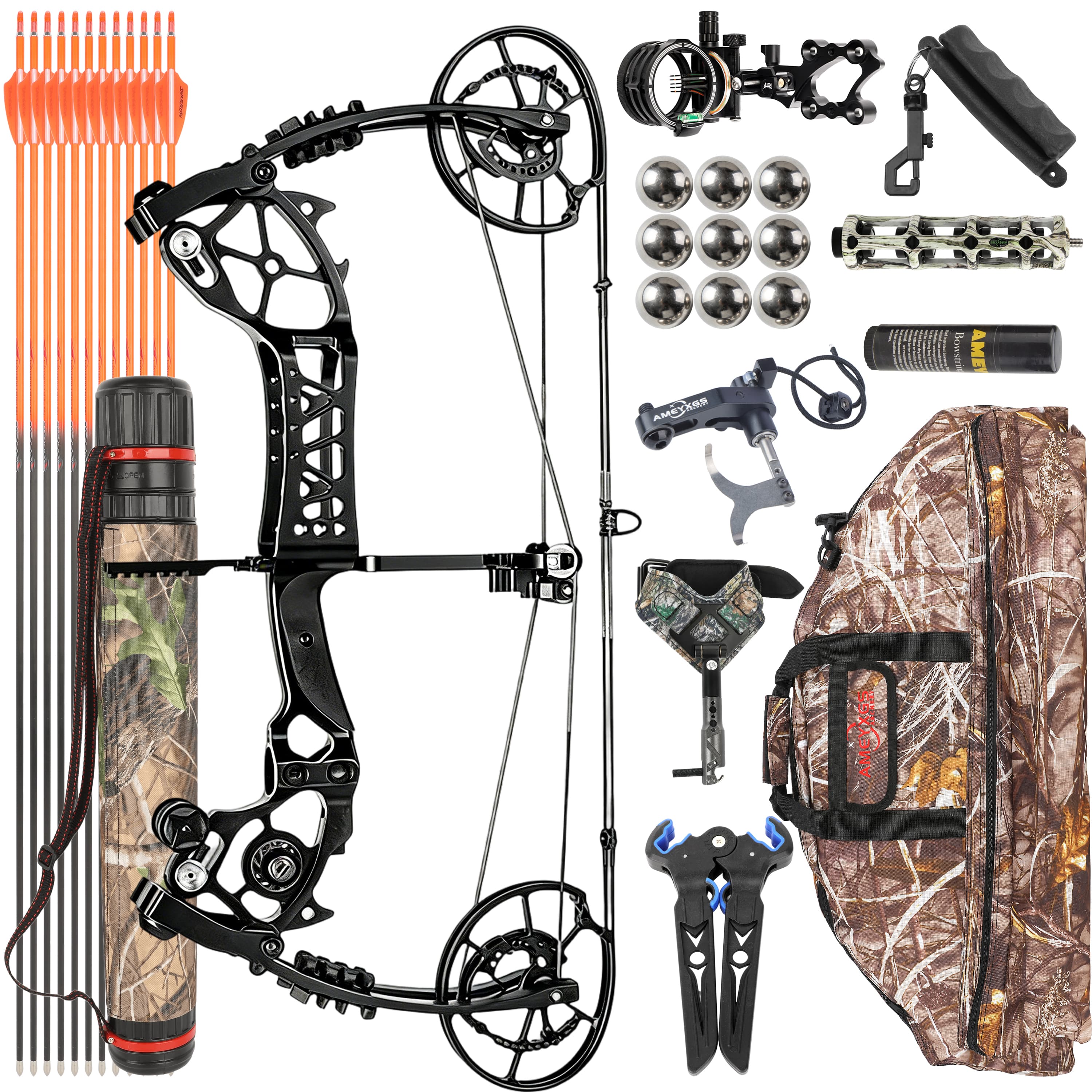 JUNXING Archery Compound Bow 30-70lbs Target Kit Shooting