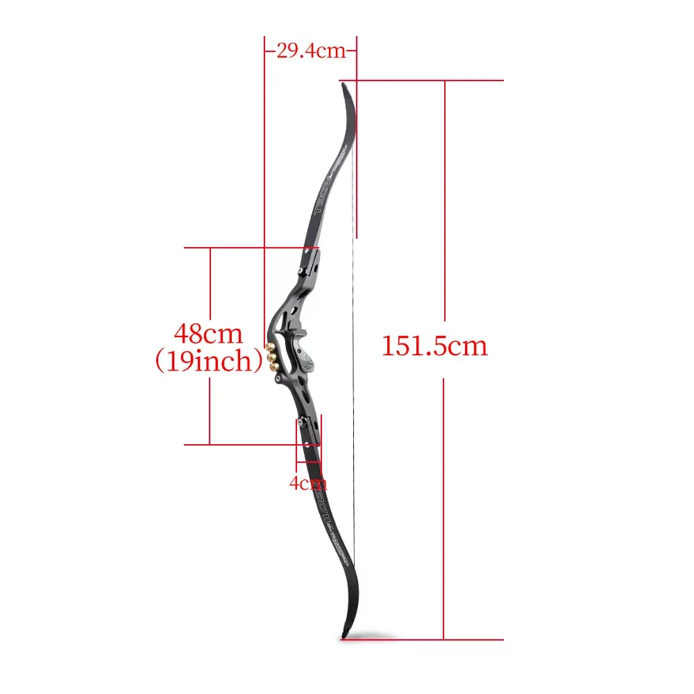 JUNXING B1 62" ILF Hunting Recurve Bow 19'' Riser 30-60lbs 