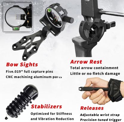 JUNXING BATTLESHIP Hunting Compound Bow Kit 30-55lbs