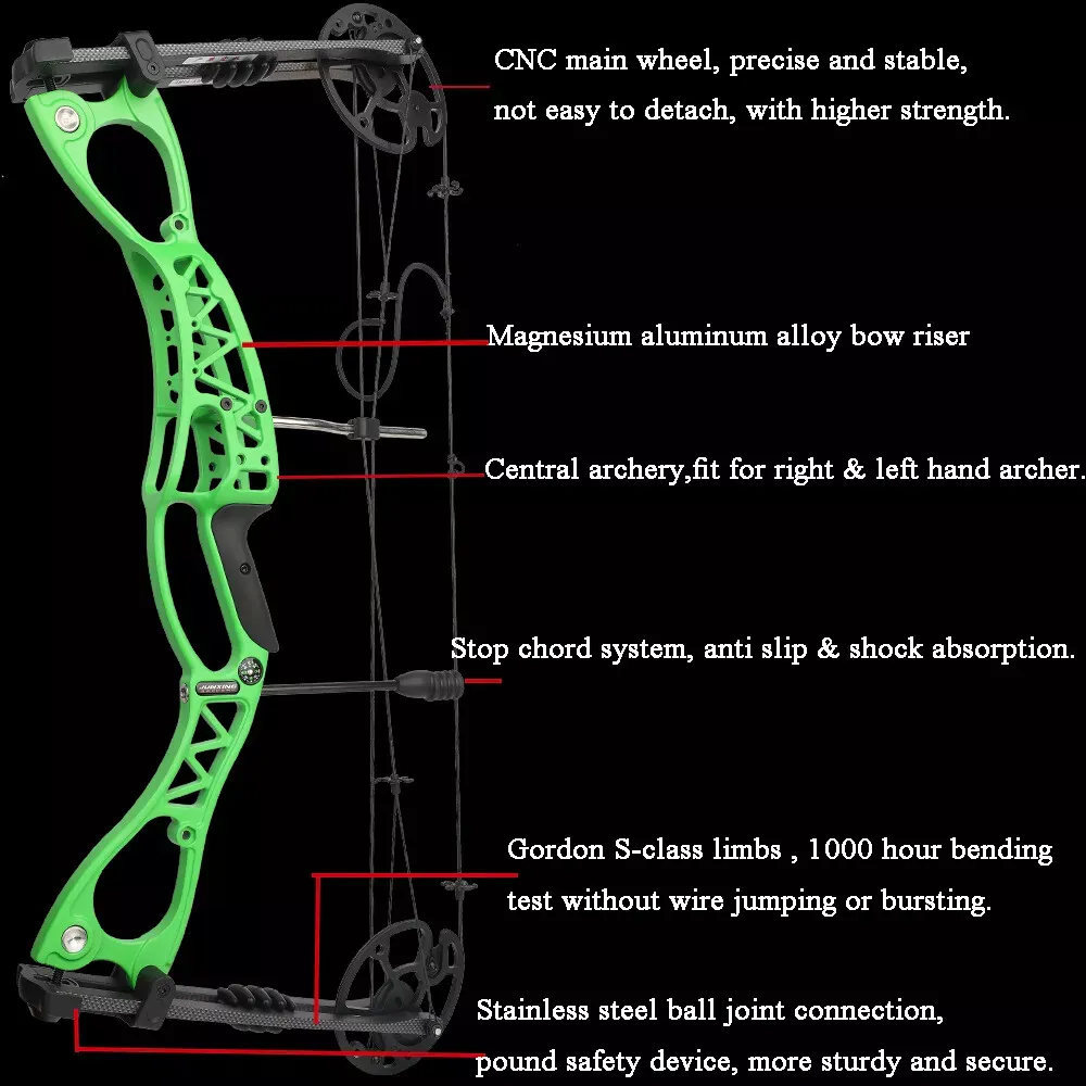 JUNXING M126 CAESAR Compound Bow Kit 0-70lbs RH LH