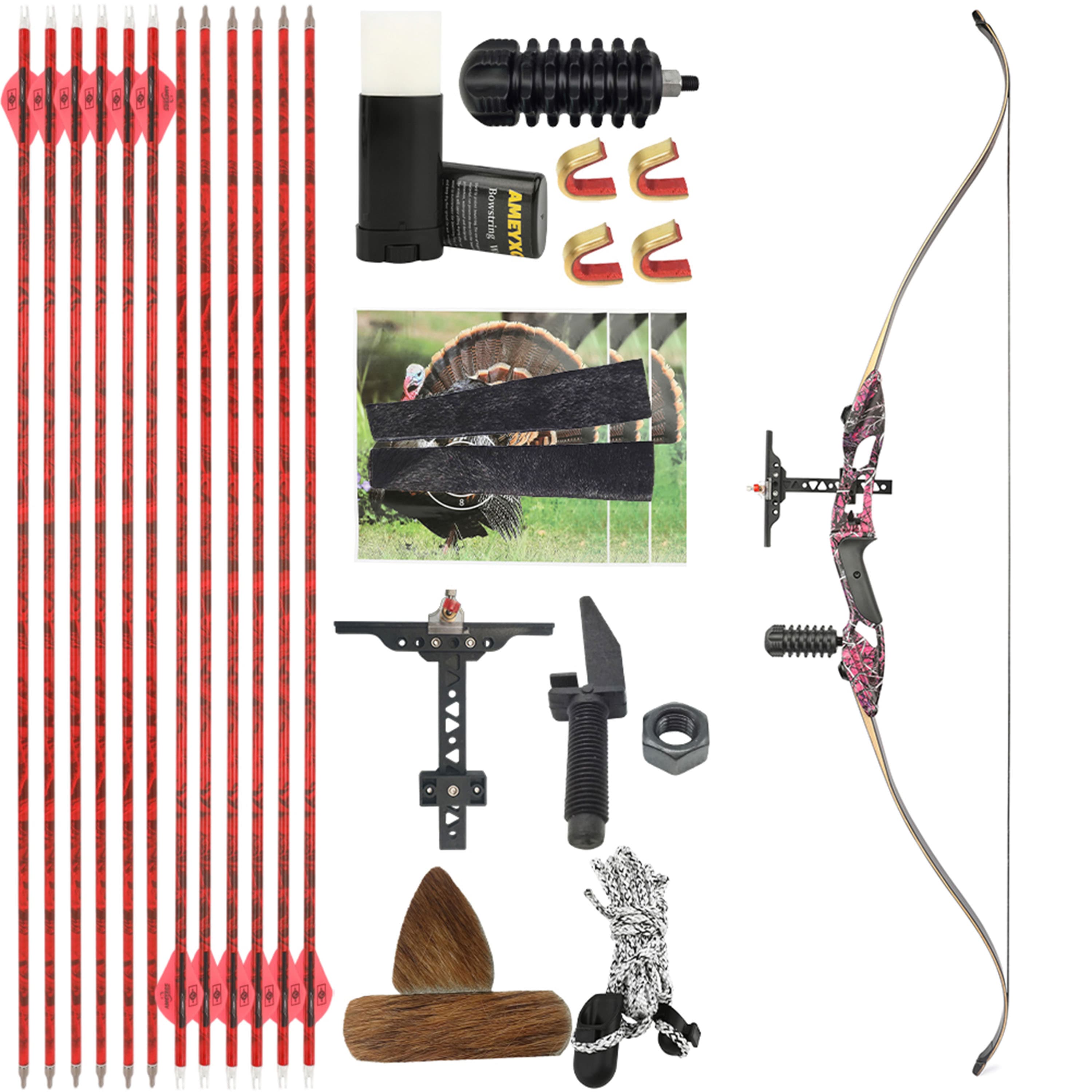 Junxing Archery F179 Recurve Bow 30-60lbs Takedow Bow Shooting