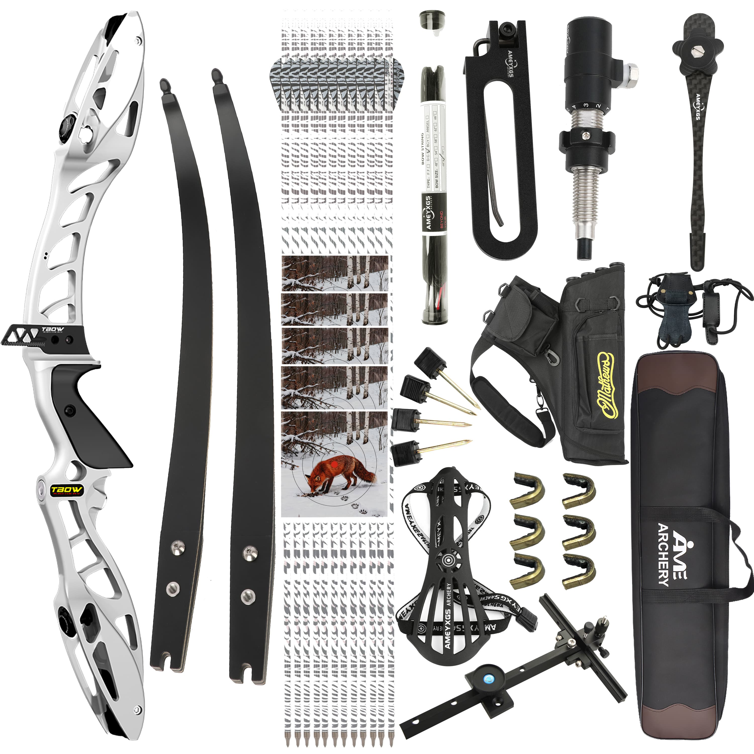 JUNXING H10 Archery F Takedown Recurve Bow 25-50LBS Set
