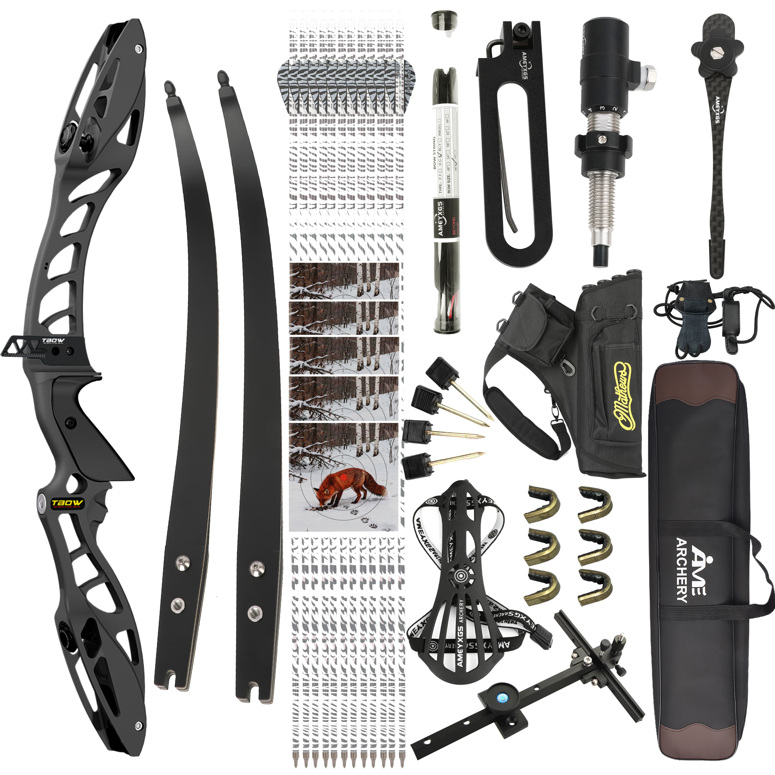 JUNXING H10 Archery F Takedown Recurve Bow 25-50LBS Set