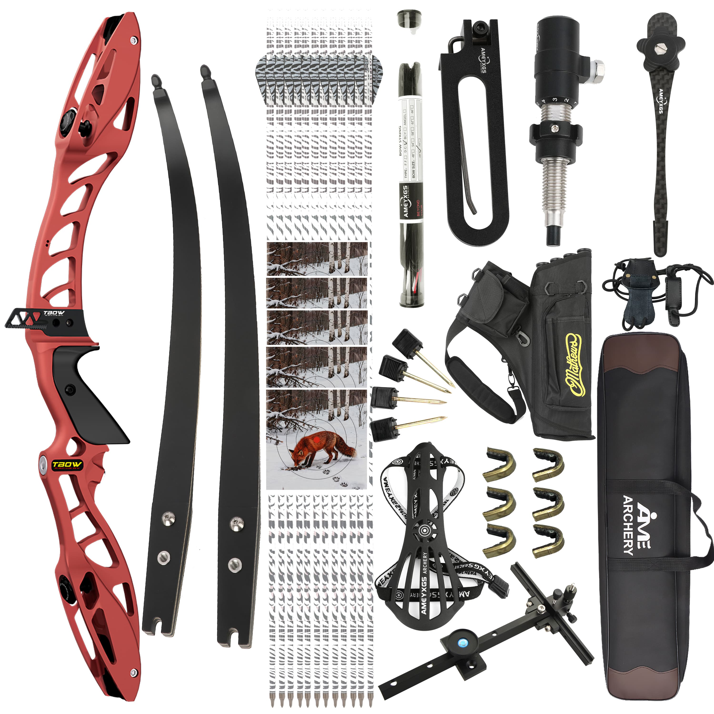 JUNXING H10 Archery F Takedown Recurve Bow 25-50LBS Set