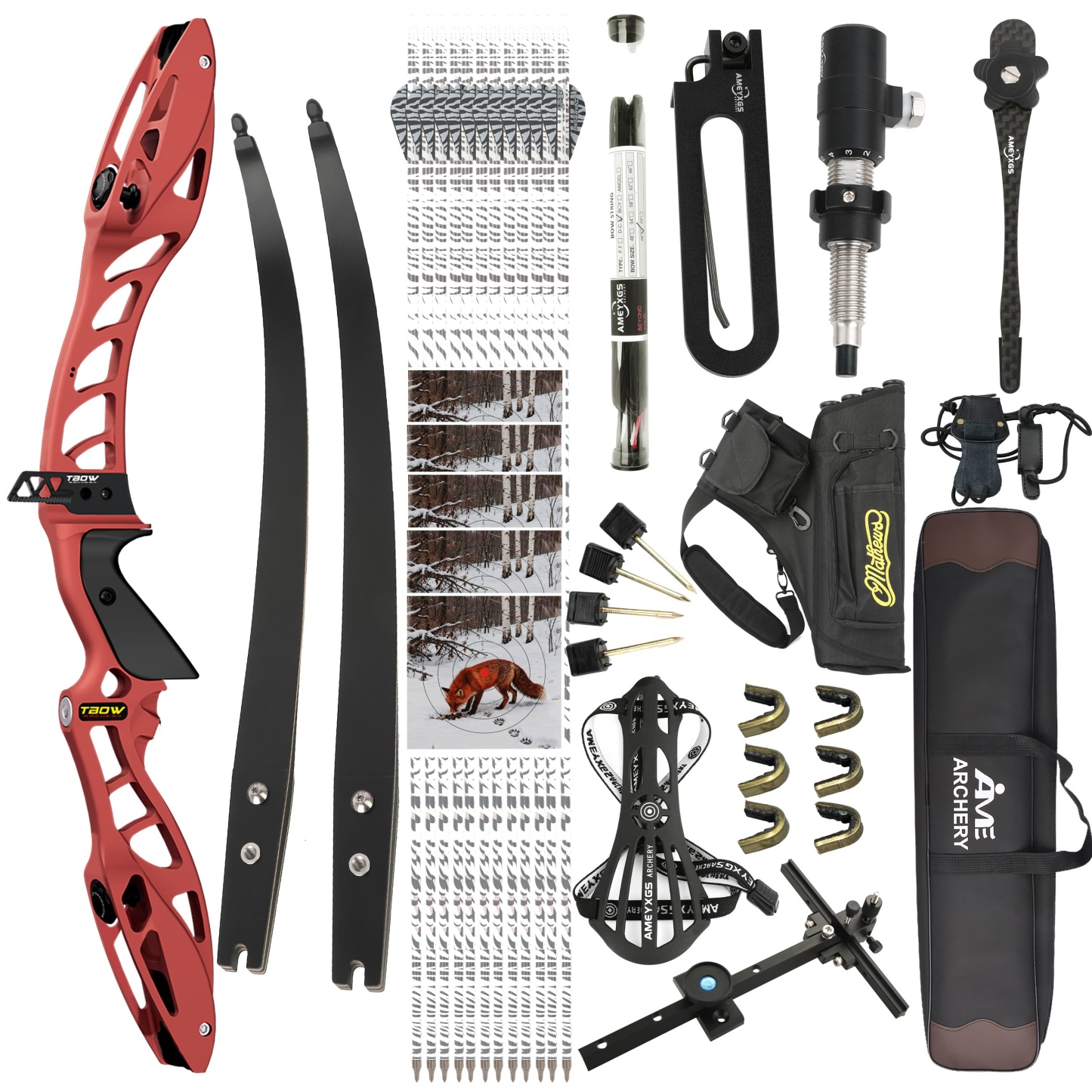 JUNXING H10 Archery F Takedown Recurve Bow 25-50LBS Set