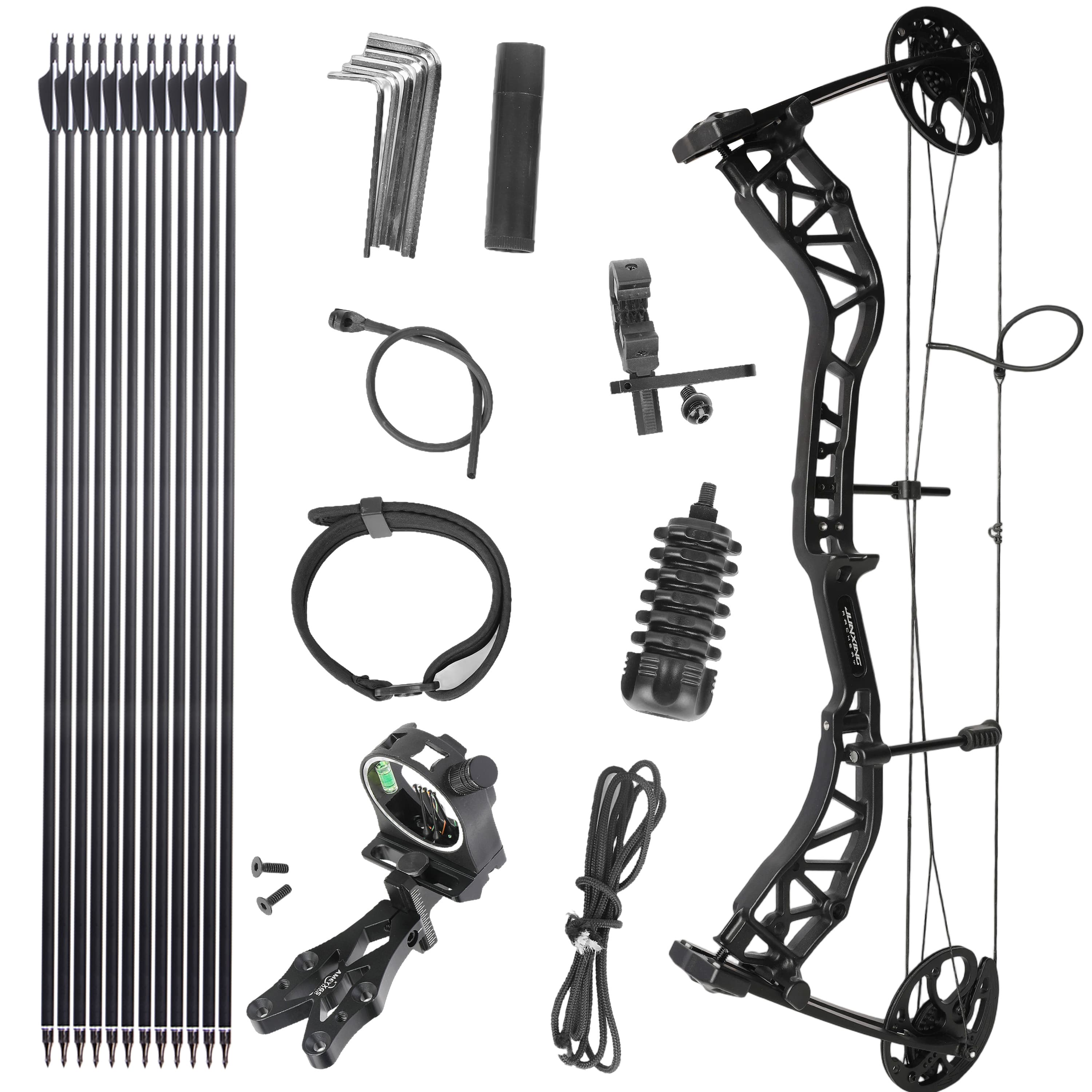 Junxing Archery M134 0-70lbs Compound Bow Set 80% Let off