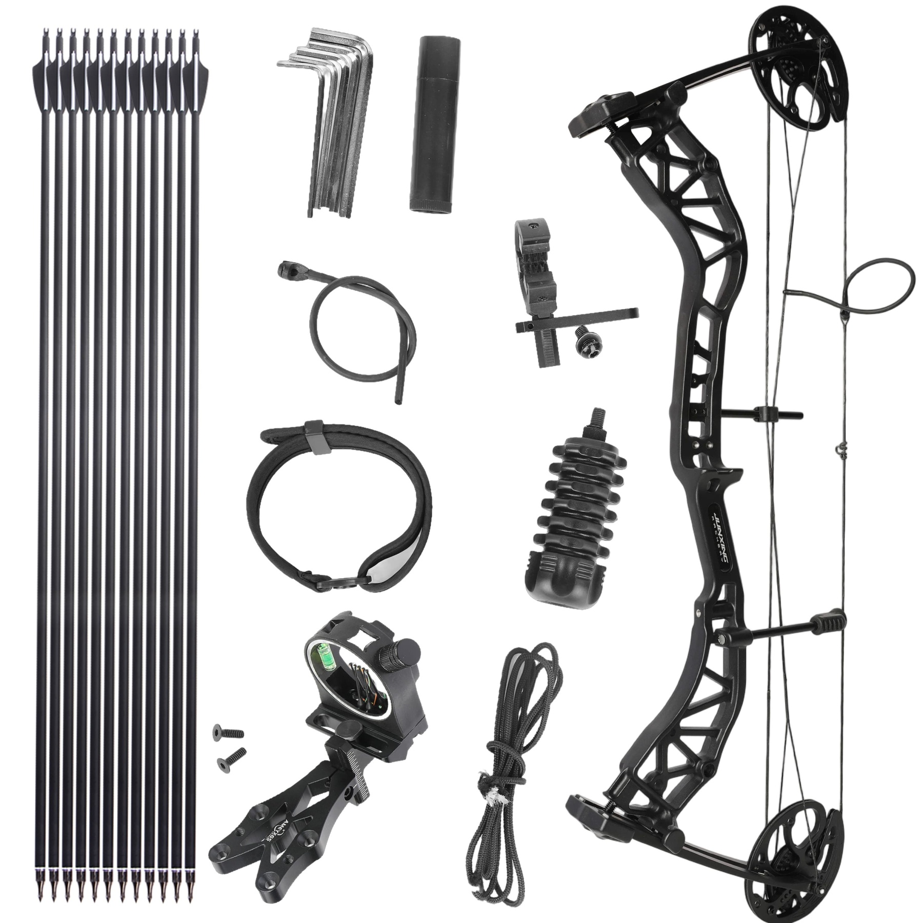 Junxing Archery M134 0-70lbs Compound Bow Set 80% Let off