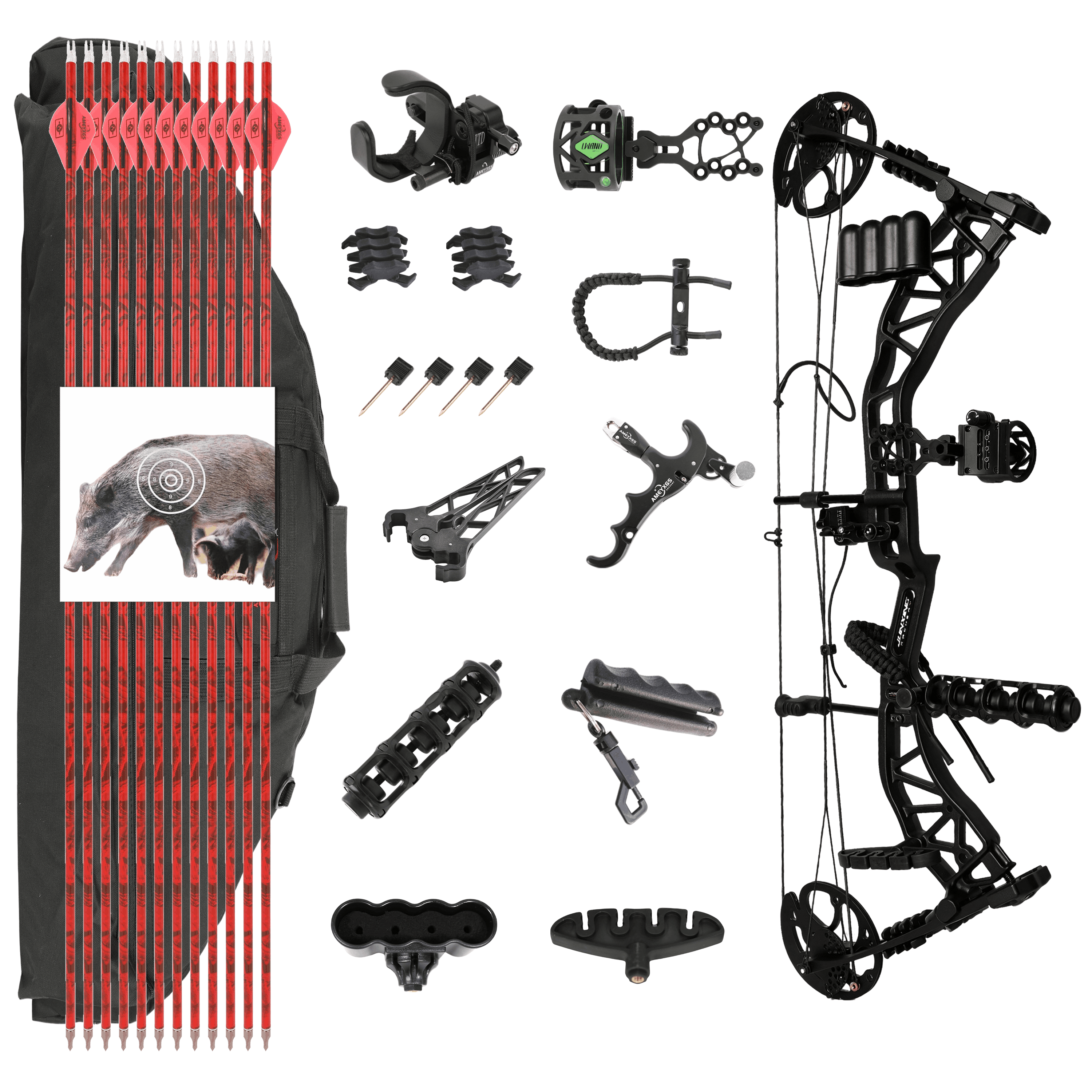 Junxing Archery M134 0-70lbs Compound Bow Set 80% Let off
