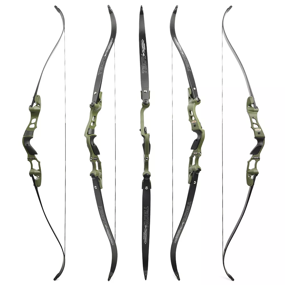 JUNXING TAOW 62" Takedown Recurve Bow ILF 19" Riser 210FPS 30-60lbs 