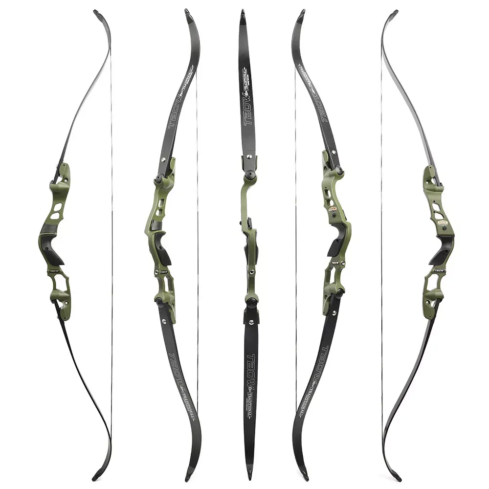 JUNXING TAOW 62" Takedown Recurve Bow ILF 19" Riser 210FPS 30-60lbs 