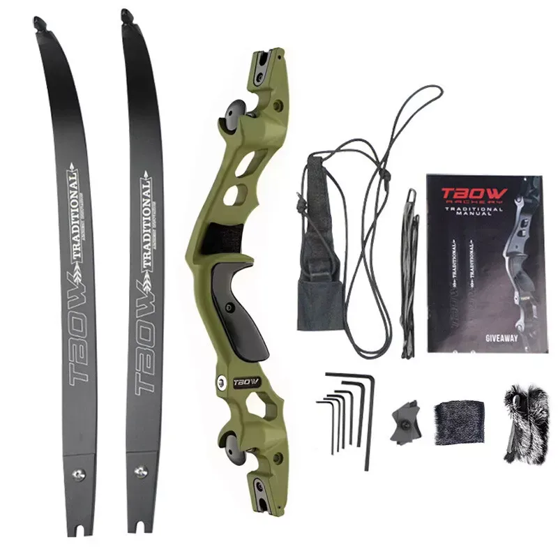 JUNXING TAOW 62" Takedown Recurve Bow ILF 19" Riser 210FPS 30-60lbs 