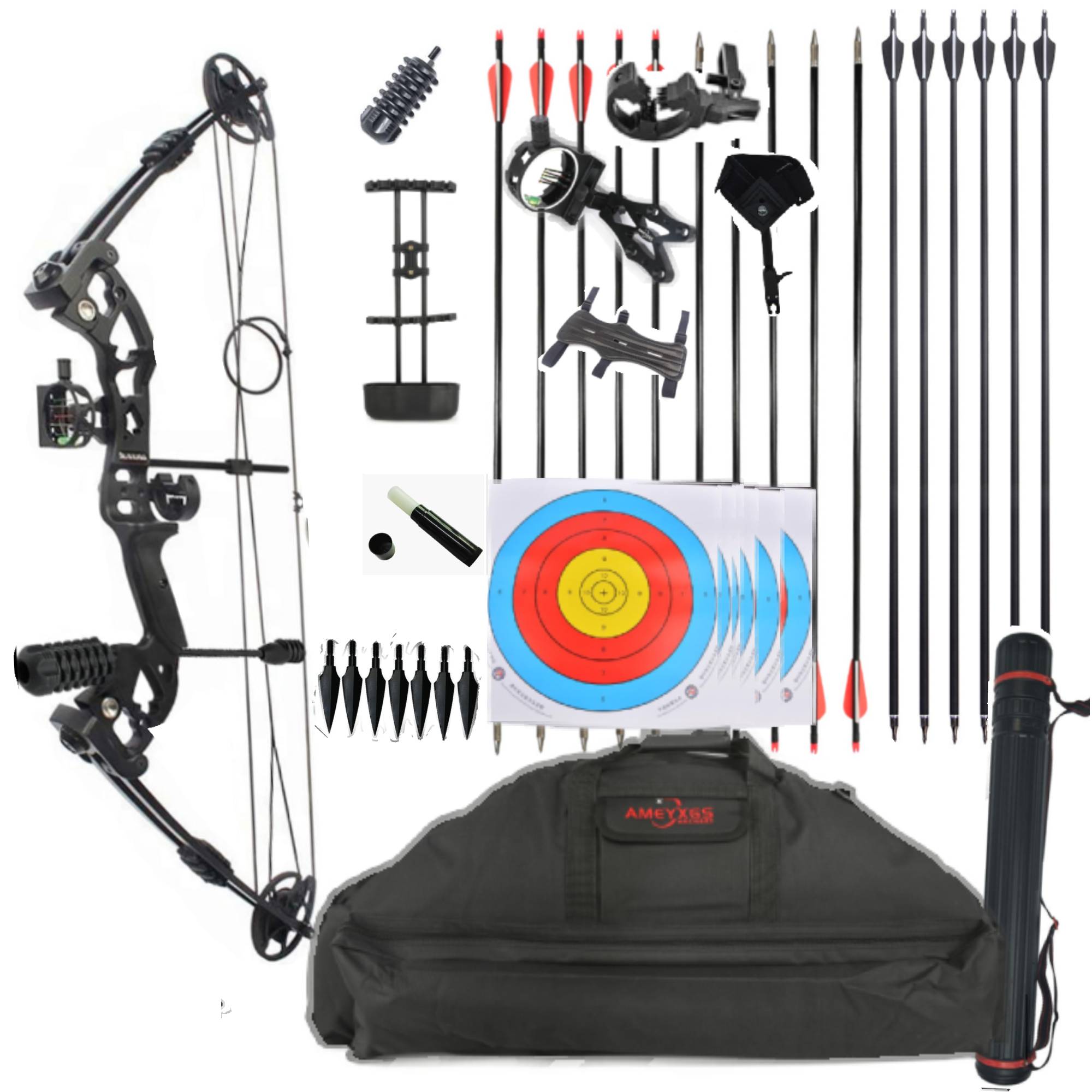 JUNXING BATTLESHIP Hunting Compound Bow Kit 30-55lbs