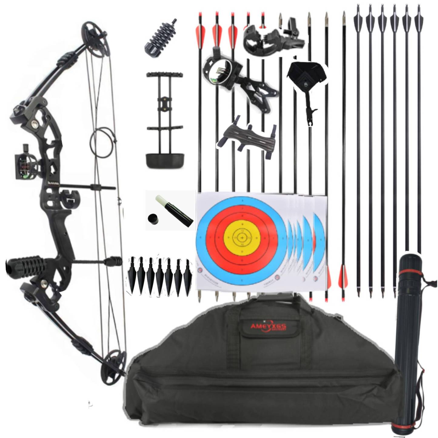 JUNXING BATTLESHIP Hunting Compound Bow Kit 30-55lbs
