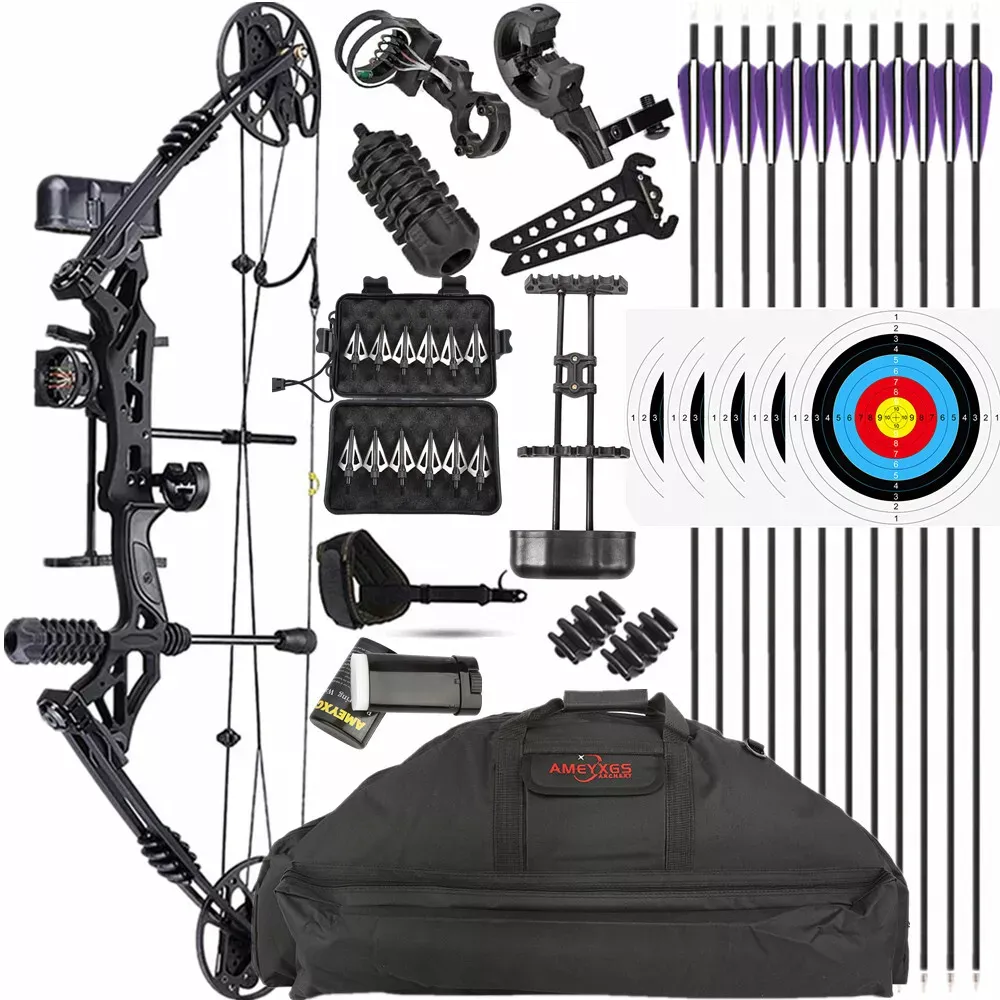 KAIMEI HAN Compound Bow Arrows Set 30-70lbs Adjustable 