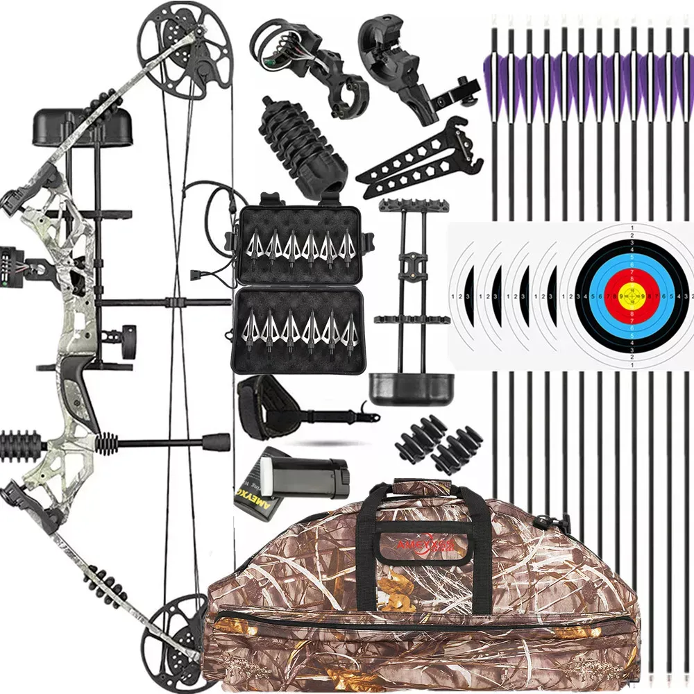 KAIMEI HAN Compound Bow Arrows Set 30-70lbs Adjustable 