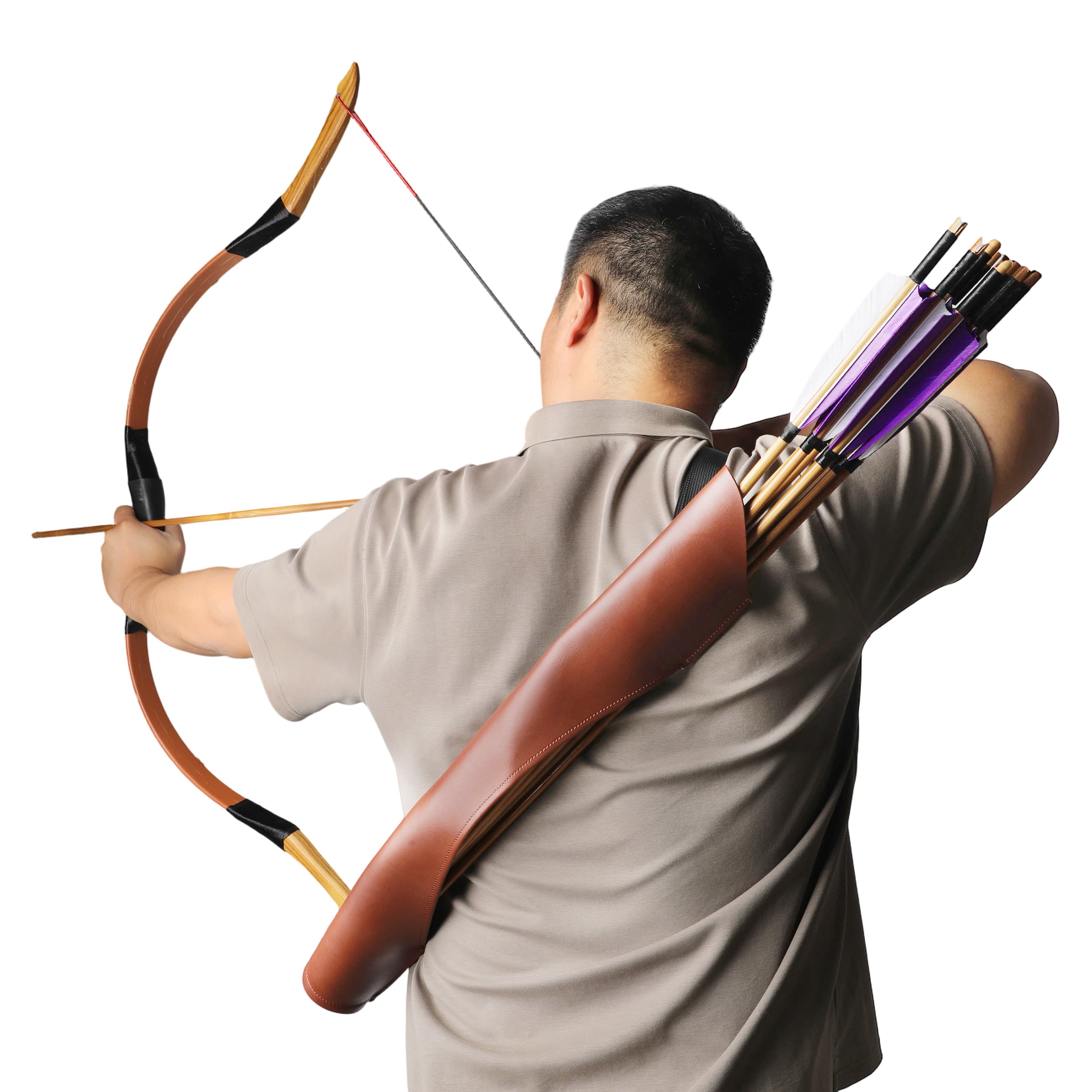 Archery Arrow Backpack Quiver  Leather Quiver for Target & Field Shooting